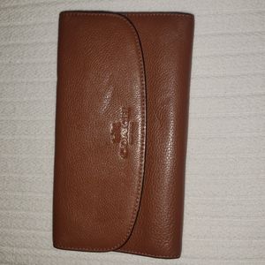 Coach brown leather wallet